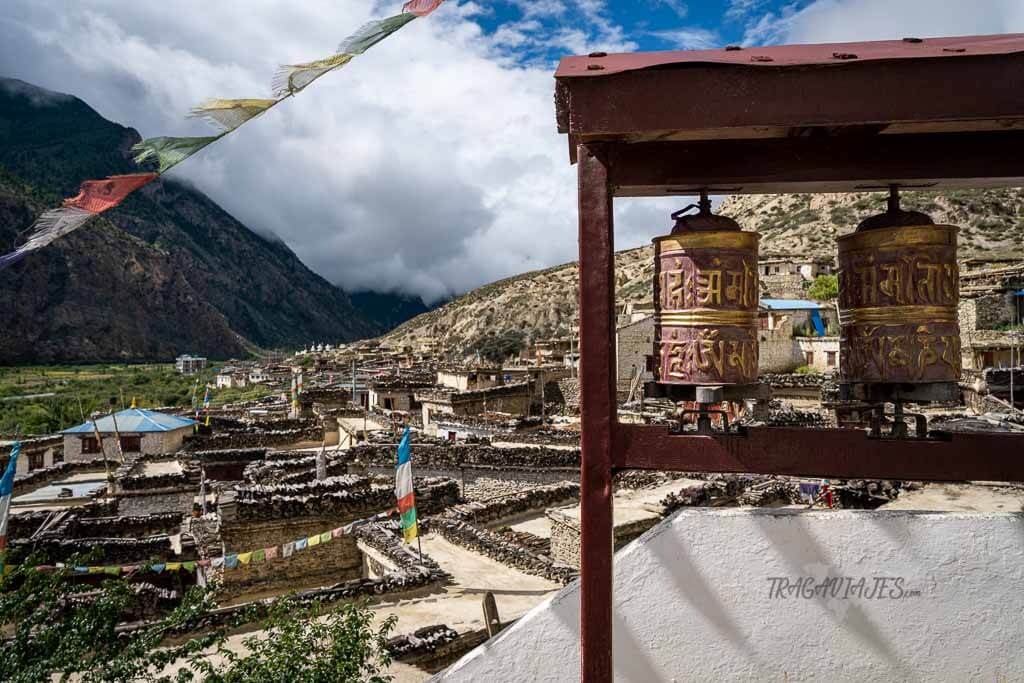 Lower Mustang Nepal - Vista de Marpha desde el monasterio