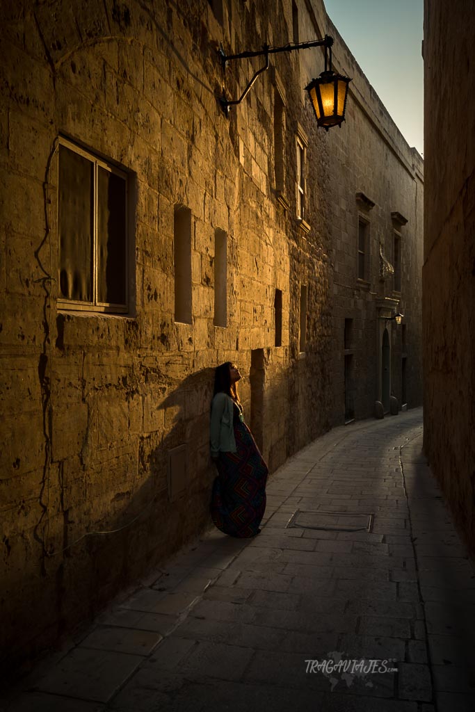 La ciudad medieval de Mdina al atardecer