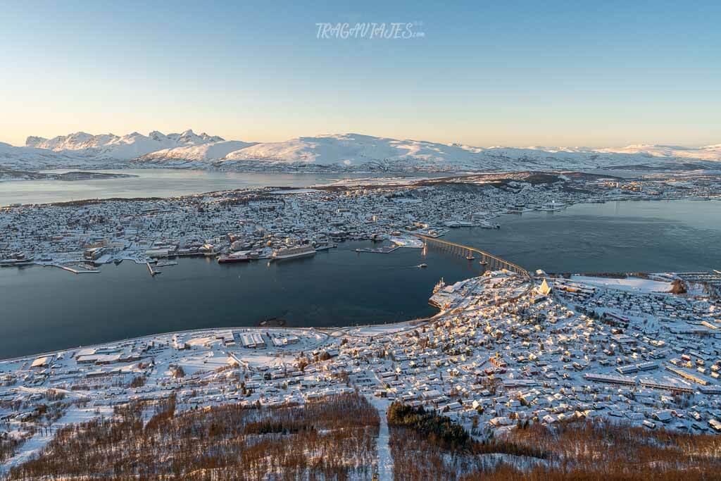 En Tromso no puedes perderte la vista desde la parte alta del teleférico de Fjellheisen