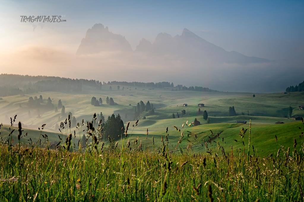 Alpe de Siusi al amanecer