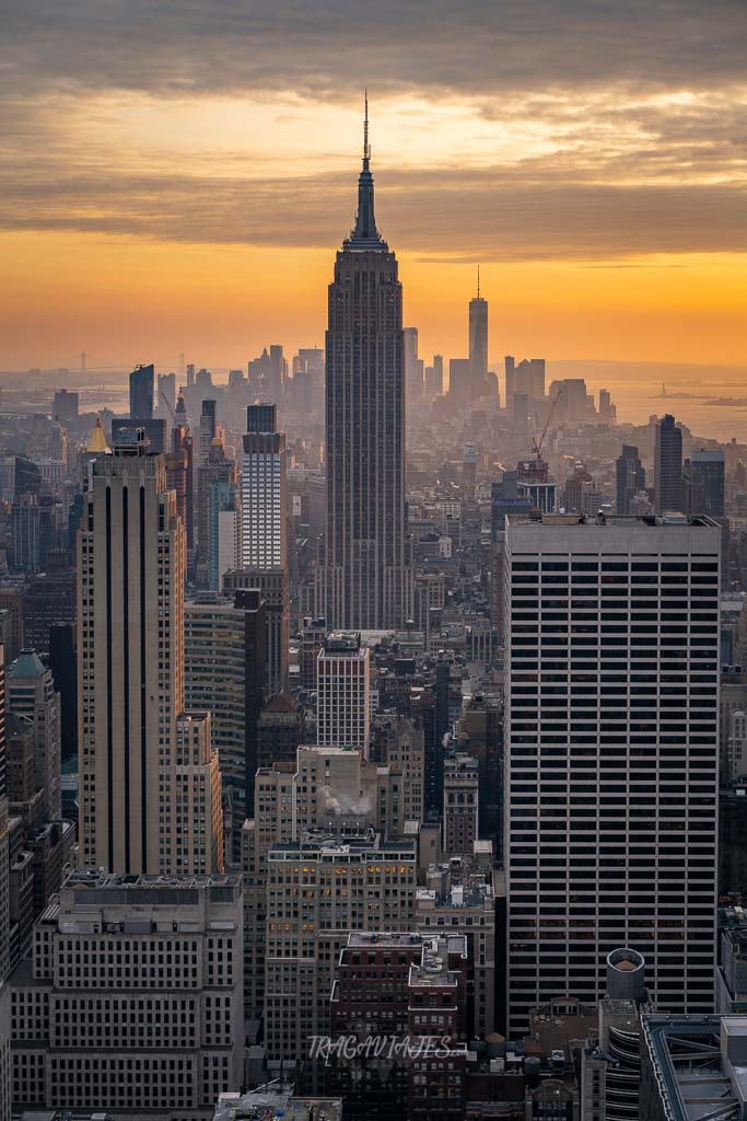 Vistas de Manhattan desde el Top of the Rock al atardecer