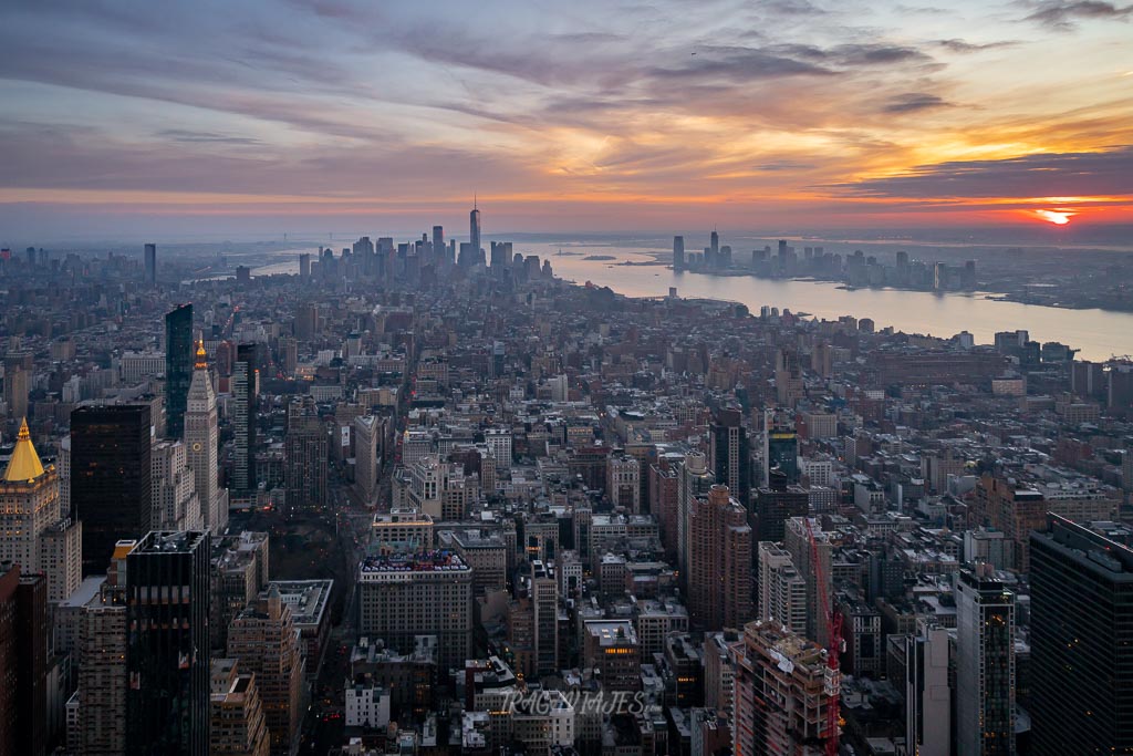 No dejes de ver atardecer de Nueva York desde el Empire State