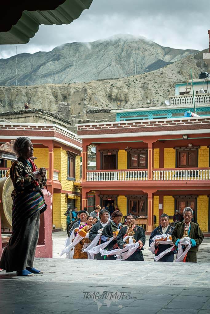 Trekking Lower Mustang - Ceremonia en el monasterio de Kagbeni