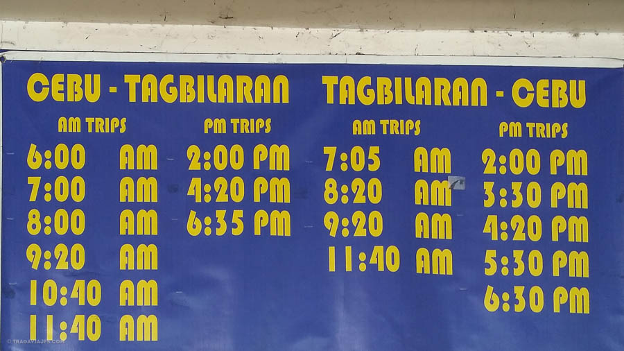 Horarios Ferry cebu-tagbilaran