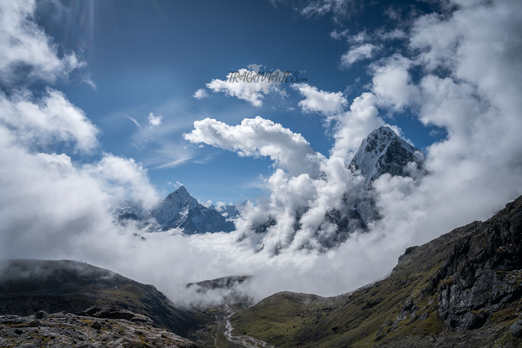 Campo base del Everest y Gokyo - Vista del Ama Dablam y Cholatse