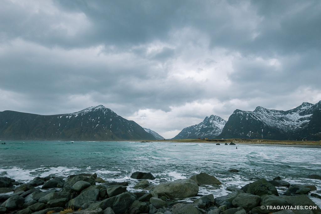 mejores localizaciones para ver auroras en Lofoten- Skagsanden