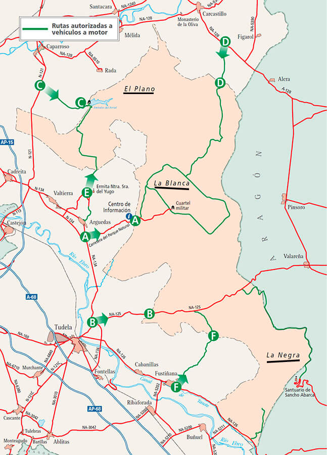 Mapa Bardenas Reales