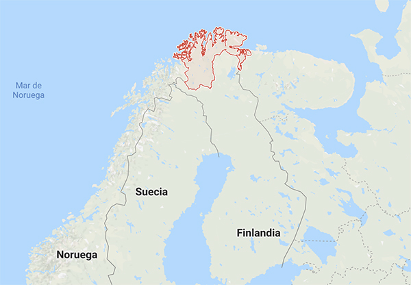 Mapa de Finnmark