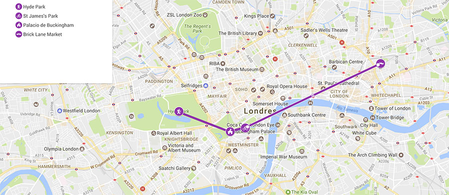 mapa ruta londres