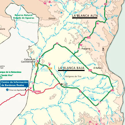 Mapa de la Bardena Blanca