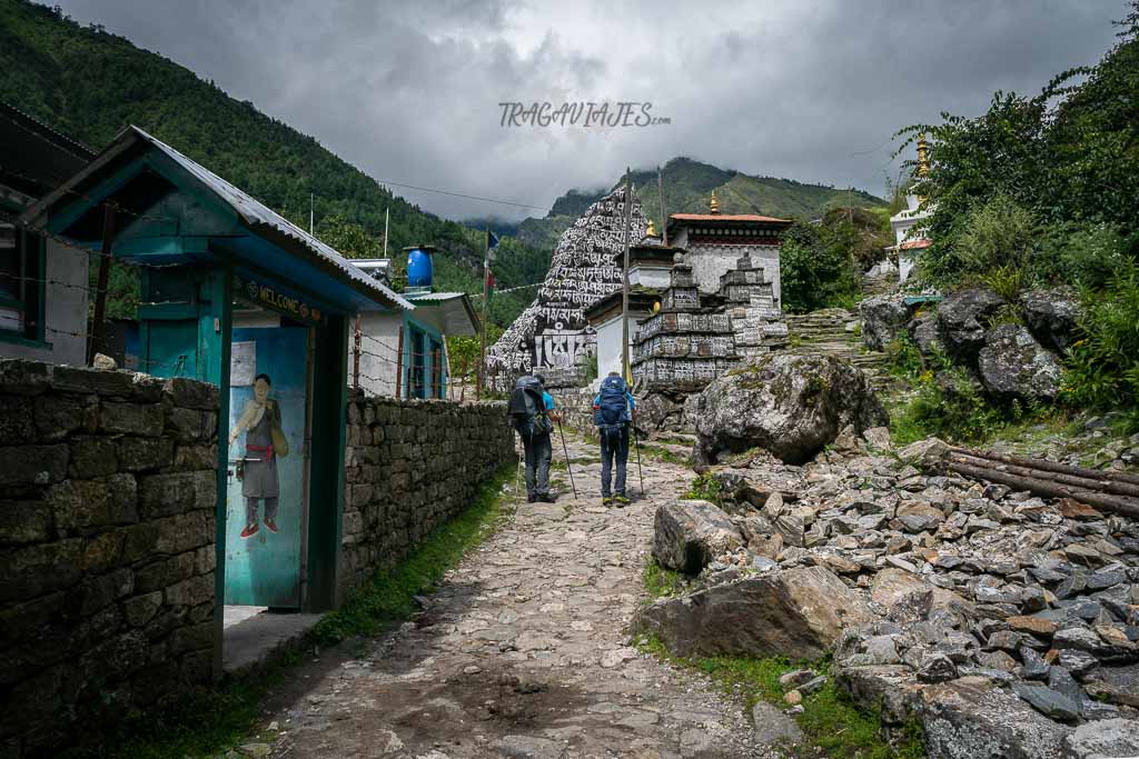 Trekking al campo base del Everest - Mantras tallados en la roca