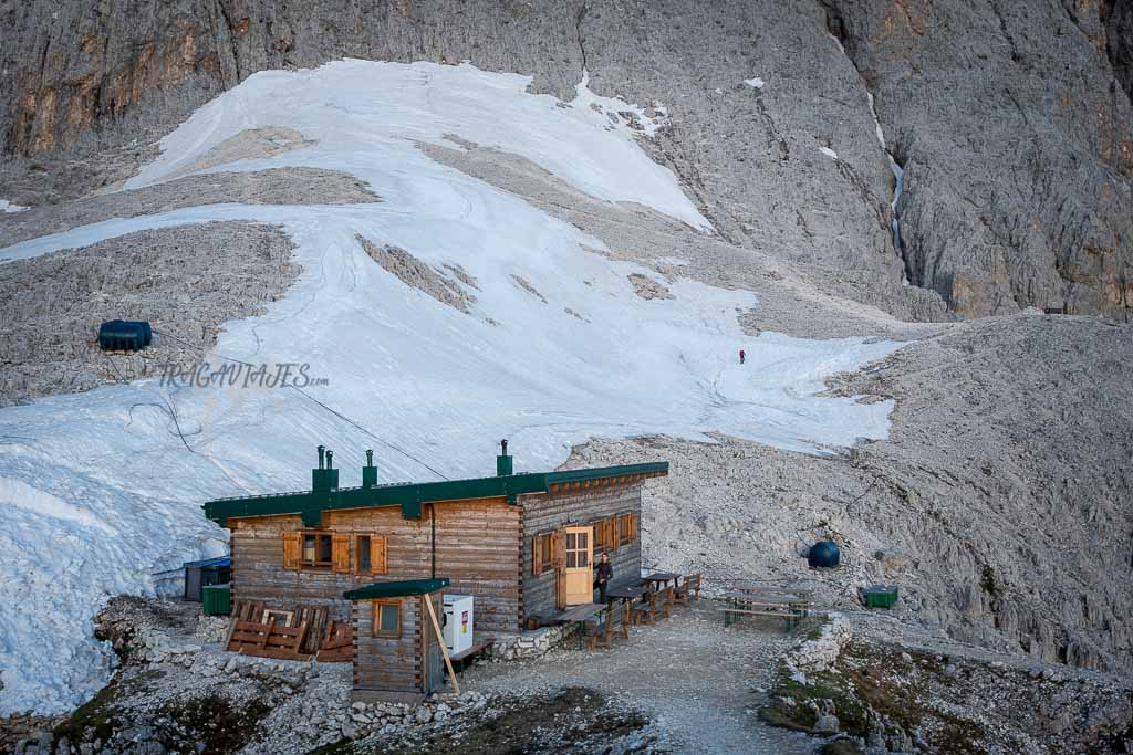 Cómo llegar a las Torres de Vajolet en los Dolomitas - Refugio Santner