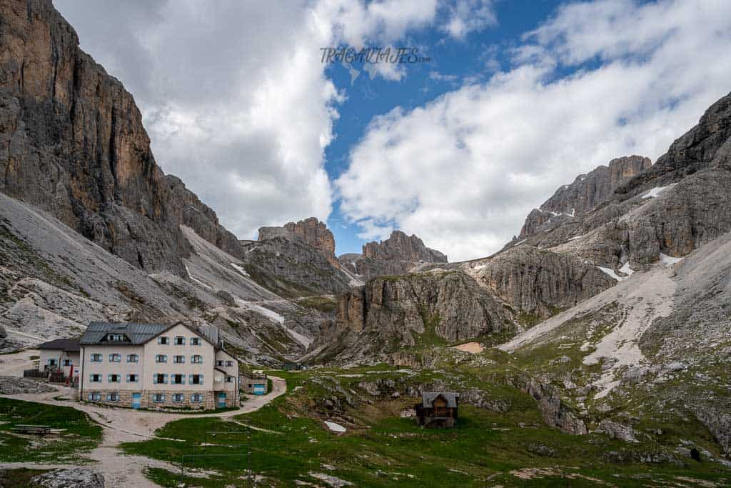 Vista desde refugio Preuss en los Dolomitas