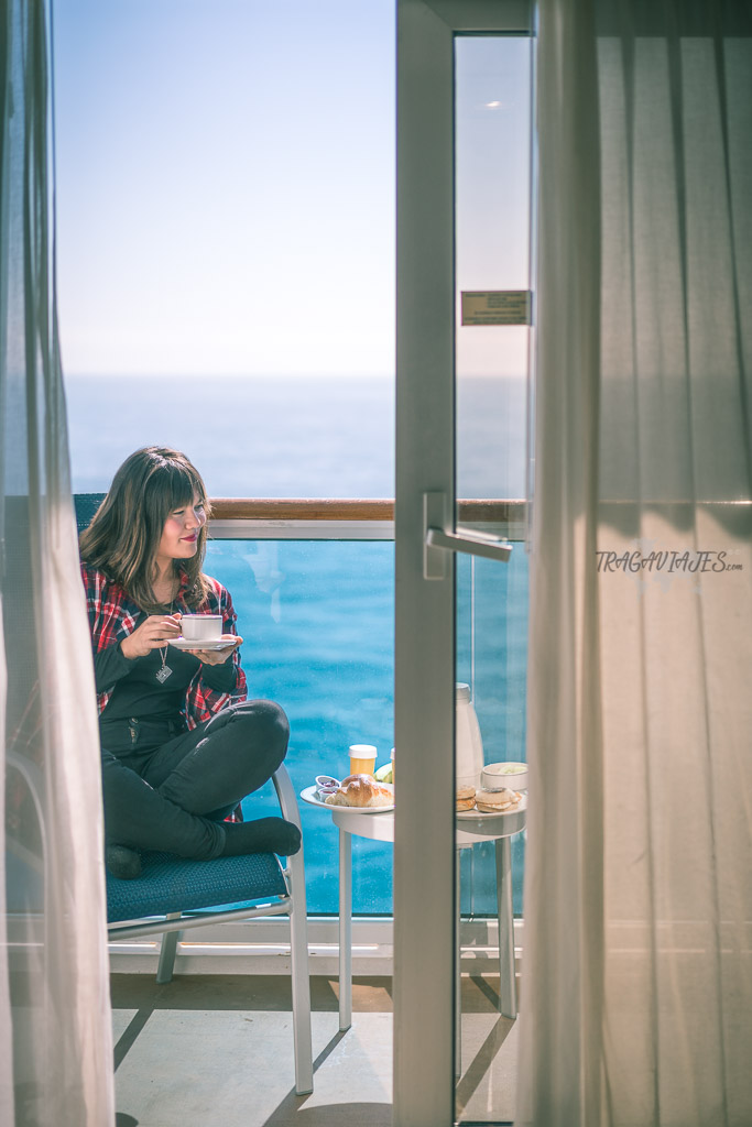 Desayunar durante un viaje en crucero