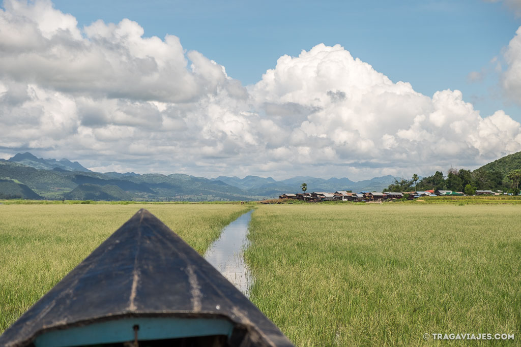 Viaje en bote de Pekon a Inle myanmar birmania