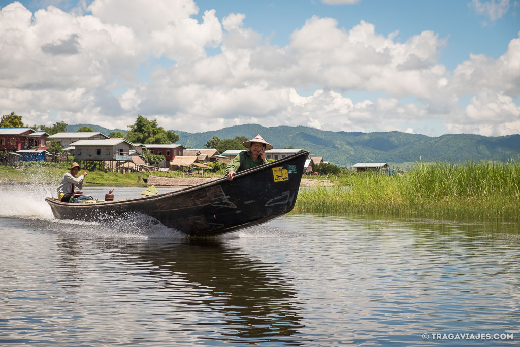 Viaje en bote de Pekon a Inle myanmar birmania