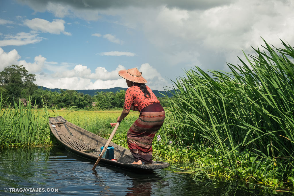 Viaje en bote de Pekon a Inle myanmar birmania