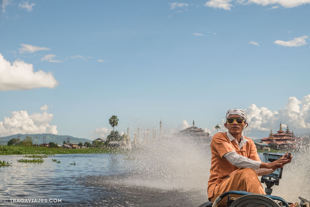 Viaje en bote de Pekon a Inle myanmar birmania